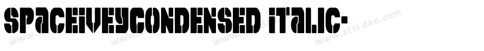 SpaceIveyCondensed Italic字体转换